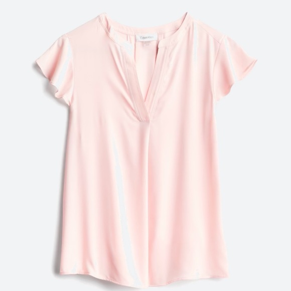 Calvin Klein Tops - Calvin Klein Tallis Flutter Sleeve Blouse